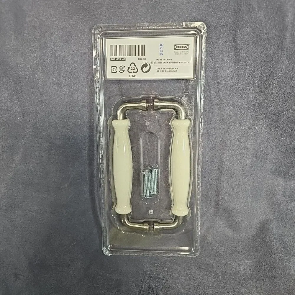 IKEA HISHULT Handle Porcelain White 2 Pack 5 1/2